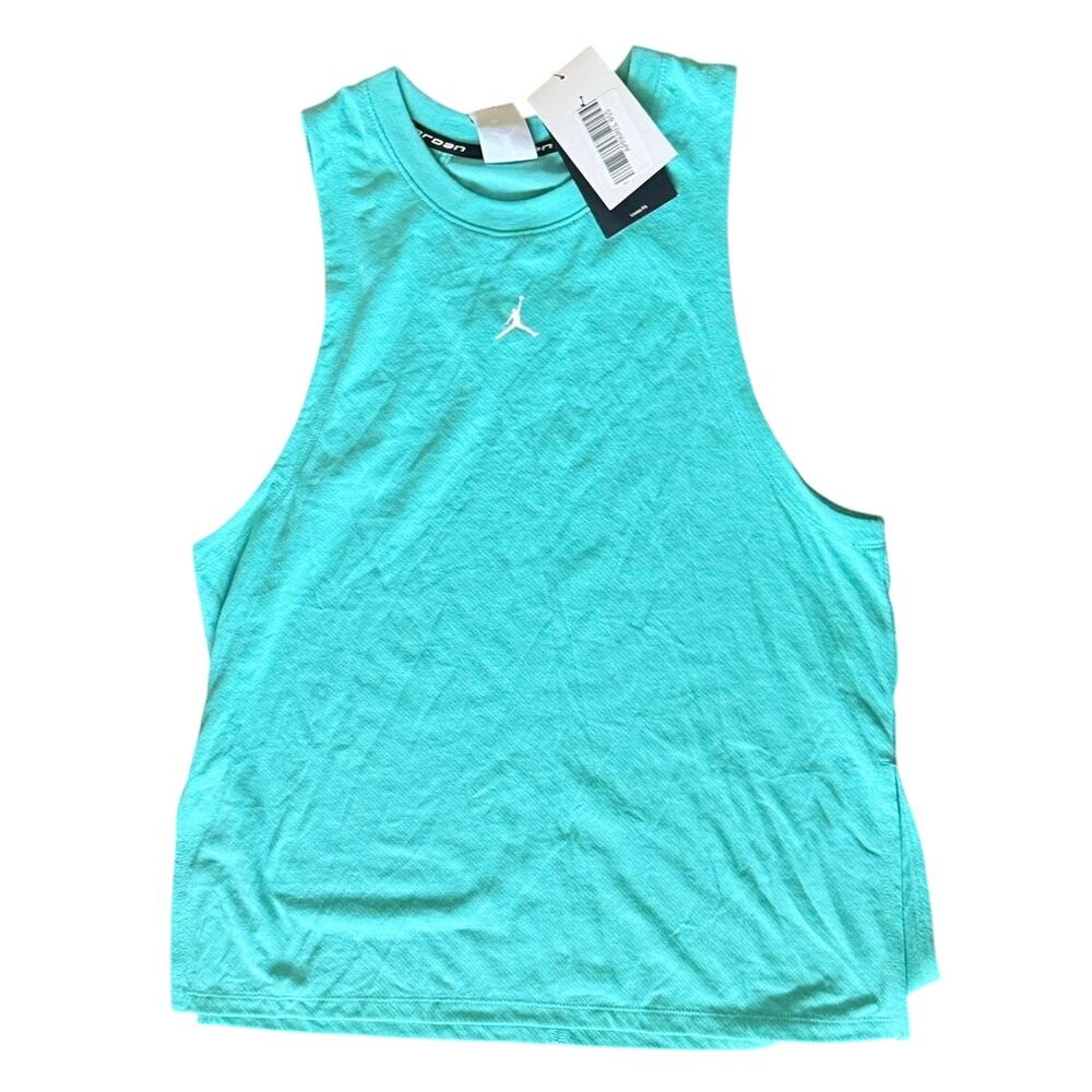 Jordan Women’s Dri-FIT Mesh Back Tank Top Teal Green Athletic NWT